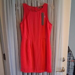 Aryn K Pink Halter Sheath Mini Dress